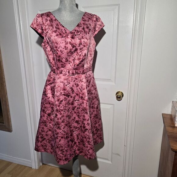 GAL MEETS GLAM NWT rose Vine Floral Dress - Picture 2 of 6